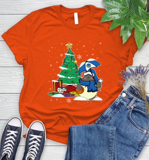 Golden State Warriors NBA Basketball Cute Tonari No Totoro Christmas Sports Women's T-Shirt 3