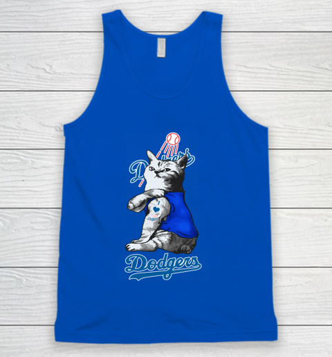 MLB Baseball My Cat Loves Los Angeles Dodgers Tank Top 4