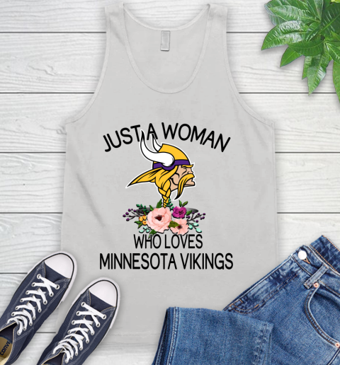 NFL Just A Woman Who Loves Minnesota Vikings Football Sports Tank Top