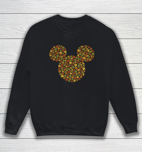 Disney Mickey Mouse Icon Autumn Fall Leaves Sweatshirt