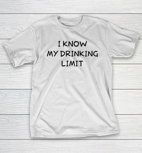 White Lie Shirt I Know My Drinking Limit Funny Party T-Shirt