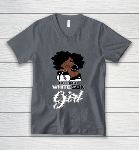Chicago White Sox Girl MLB V-Neck T-Shirt 5