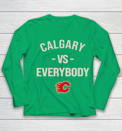 Calgary Flames Vs Everybody Youth Long Sleeve 4