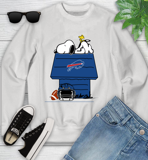 Buffalo Bills NFL Football Snoopy Woodstock The Peanuts Movie Youth Sweatshirt