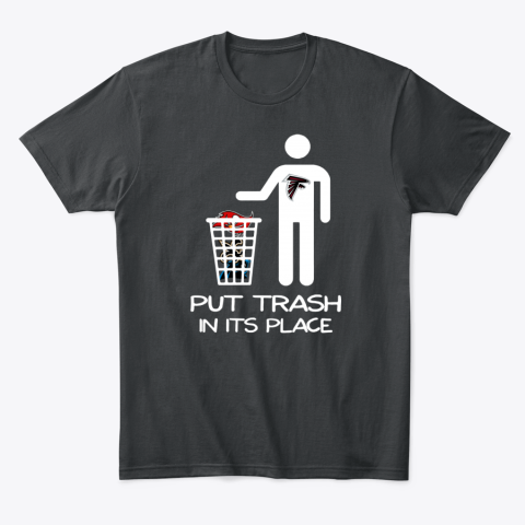 l355 attlanta falcons put trash in its place classic t shirt 2 front black