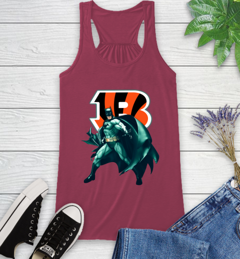 NFL Batman Football Sports Cincinnati Bengals Racerback Tank 8