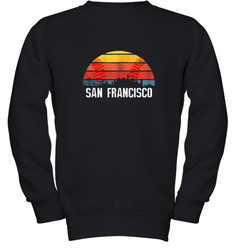 San Francisco Baseball Downtown Skyline Bay Area Fan Youth Sweatshirt