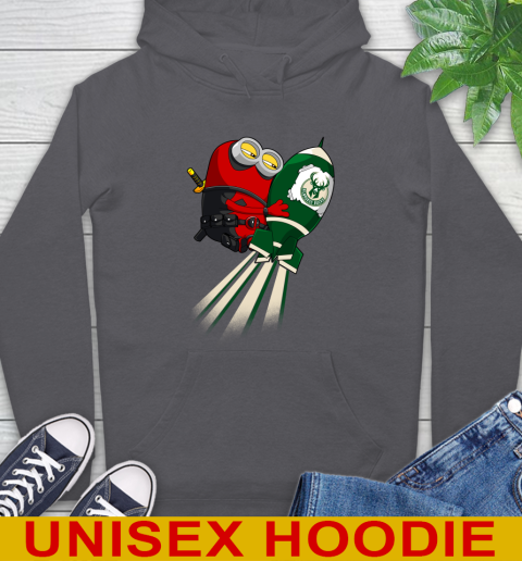 NBA Basketball Milwaukee Bucks Deadpool Minion Marvel Shirt Hoodie 7