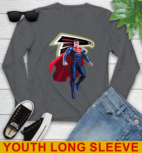 NFL Superman DC Sports Football Atlanta Falcons Youth Long Sleeve 9