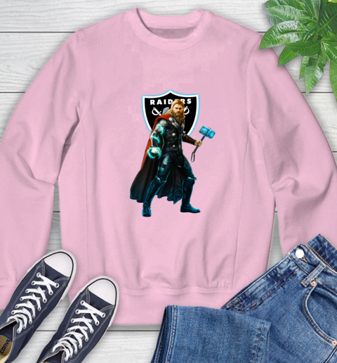 Oakland raiders pink sweatshirt discount