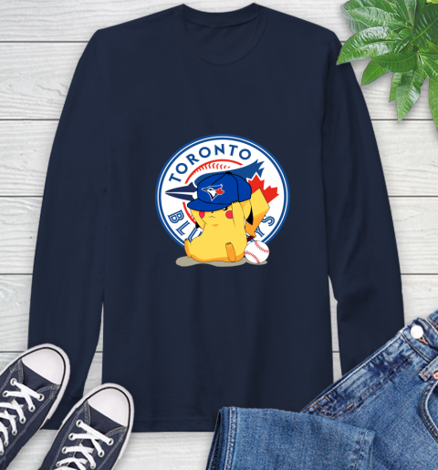 MLB Pikachu Baseball Sports Toronto Blue Jays Long Sleeve T-Shirt 4