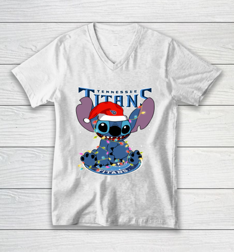 Tennessee Titans NFL Football noel stitch Christmas V-Neck T-Shirt