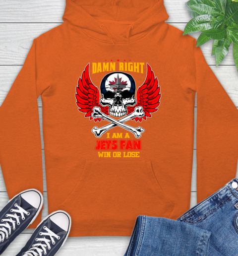 NHL Damn Right I Am A Winnipeg Jets Win Or Lose Skull Hockey Sports Hoodie 4