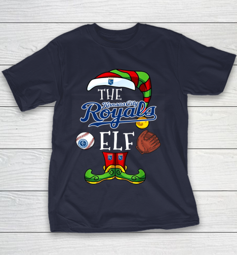 Kansas City Royals Christmas ELF Funny MLB Youth T-Shirt 2