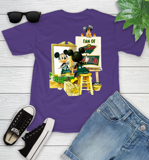 NHL Hockey Minnesota Wild Mickey Drawing Shirt 96