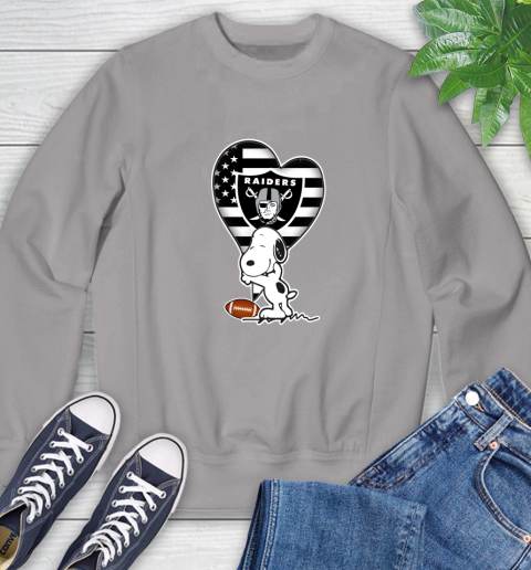 Oakland Raiders NFL Football The Peanuts Movie Adorable Snoopy Sweatshirt 5