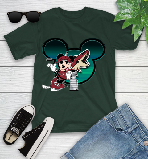 NHL Arizona Coyotes Stanley Cup Mickey Mouse Disney Hockey T Shirt Youth T-Shirt 5