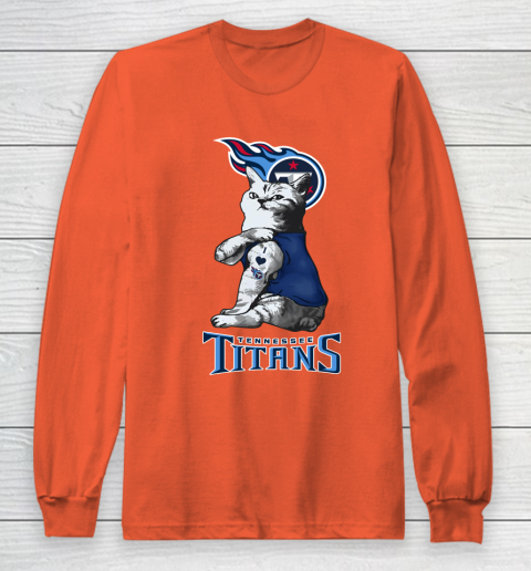 NFL Football My Cat Loves Tennessee Titans Long Sleeve T-Shirt 3