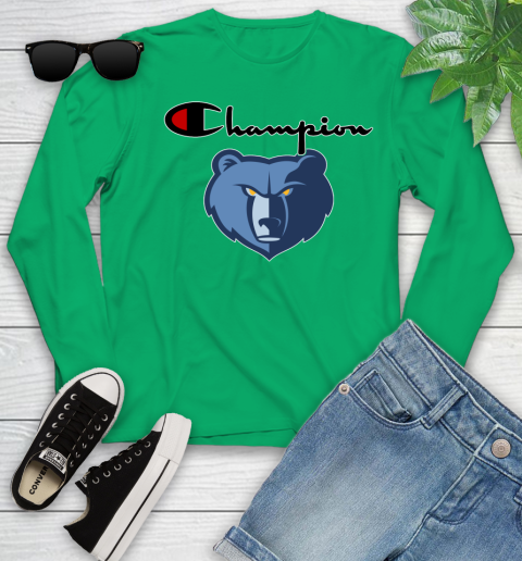 NBA Basketball Memphis Grizzlies Champion Shirt Youth Long Sleeve 5 NBA Basketball Memphis Grizzlies Champion Shirt Youth Long Sleeve - Image 5