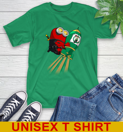 NBA Basketball Boston Celtics Deadpool Minion Marvel Shirt T-Shirt 7