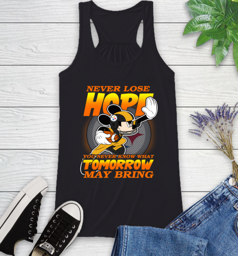 Pittsburgh Steelers NFL Football Mickey Disney Never Lose Hope Racerback Tank