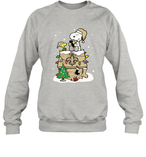 9flb a happy christmas with new orleans saints snoopy sweatshirt 35 front ash