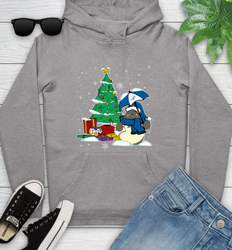 Los Angeles Dodgers MLB Baseball Cute Tonari No Totoro Christmas Sports Youth Hoodie 6