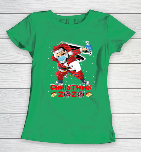 Atlanta Falcons Funny Santa Claus Dabbing Christmas 2020 NFL Women's T-Shirt 5