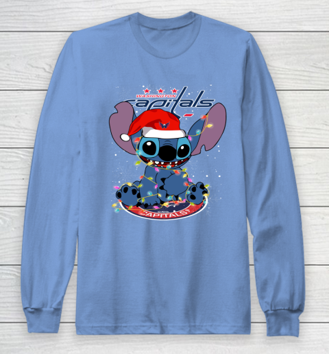 Washington Capitals NHL Hockey noel stitch Christmas Long Sleeve T-Shirt 8