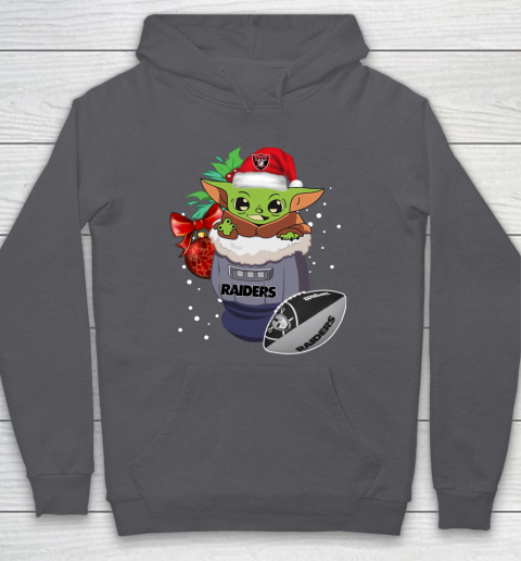 Oakland Raiders Christmas Baby Yoda Star Wars Funny Happy NFL Hoodie 7