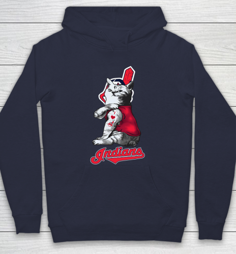 MLB Baseball My Cat Loves Cleveland Indians Hoodie 2