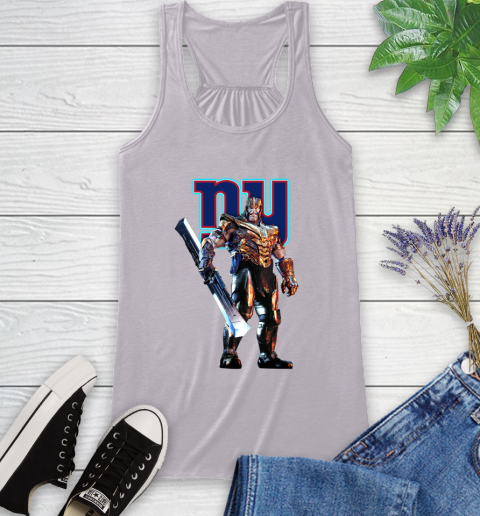 NFL Thanos Gauntlet Avengers Endgame Football New York Giants Racerback Tank 5