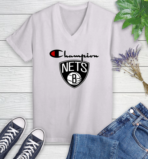 NBA Basketball Brooklyn Nets Champion Shirt Women's V-Neck T-Shirt