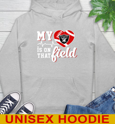 NFL My Heart Is On That Field Football Sports Oakland Raiders Hoodie 7 NFL My Heart Is On That Field Football Sports Oakland Raiders Hoodie - Image 7