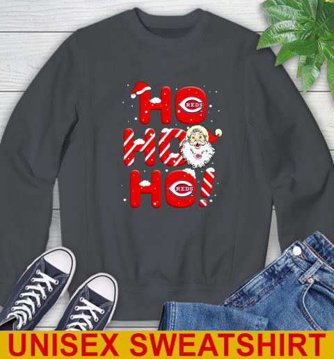 Cincinnati Reds MLB Baseball Ho Ho Ho Santa Claus Merry Christmas Shirt Sweatshirt 7