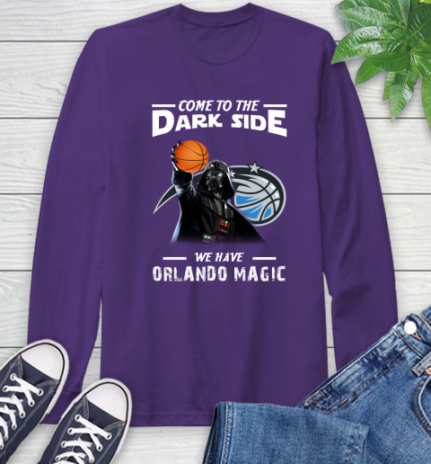 NBA Come To The Dark Side We Have Orlando Magic Star Wars Darth Vader Basketball Long Sleeve T-Shirt 5