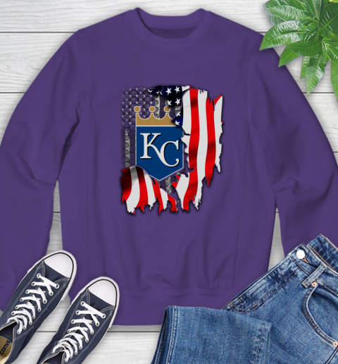 Kansas City Royals MLB Baseball American Flag Sweatshirt 4
