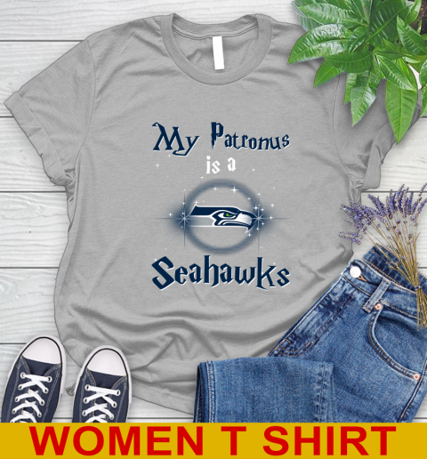 NFL Football Harry Potter My Patronus Is A Seattle Seahawks Women's T-Shirt 5