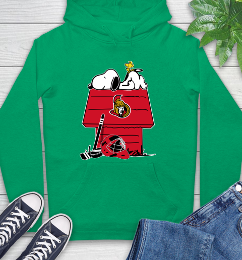 Ottawa Senators NHL Hockey Snoopy Woodstock The Peanuts Movie Hoodie 8