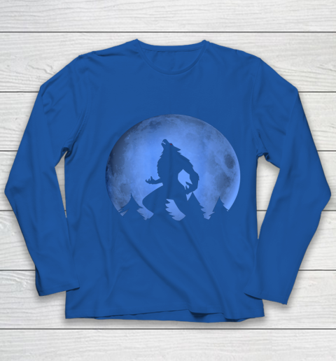 Werewolf Blue Moon wolf full moon on Halloween costume 2020 Youth Long Sleeve 7