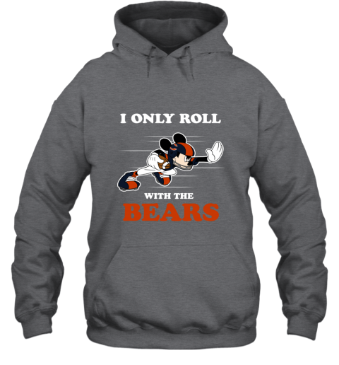 NFL Mickey Mouse I Only Roll With Chicago Bears Unisex Jersey Tee 