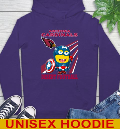 NFL Football Arizona Cardinals Captain America Marvel Avengers Minion Shirt Hoodie 5