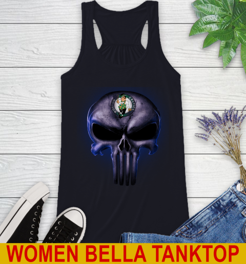 Boston Celtics NBA Basketball Punisher Skull Sports Racerback Tank 8