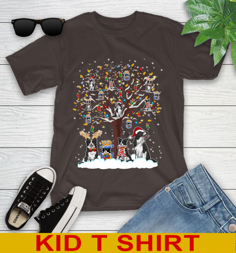 Border collie dog pet lover light christmas tree shirt 102