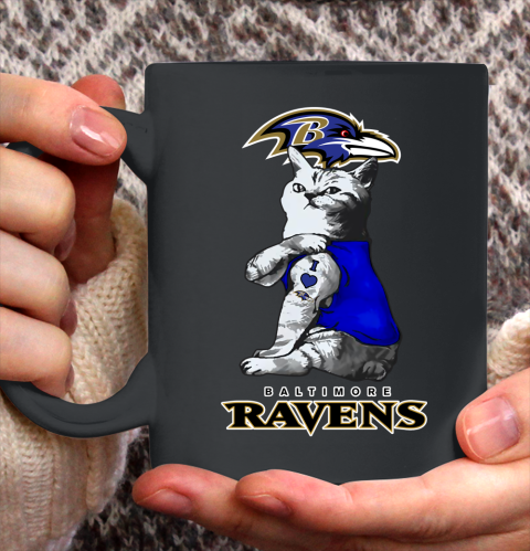 NFL Football My Cat Loves Baltimore Ravens Ceramic Mug 11oz NFL Football My Cat Loves Baltimore Ravens Ceramic Mug 11oz
