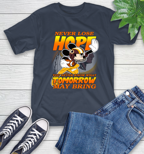 Washington Redskins NFL Football Mickey Disney Never Lose Hope T-Shirt 3