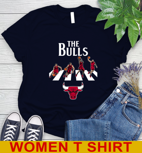 NBA Basketball Chicago Bulls The Beatles Rock Band Shirt Women's T-Shirt - Image 3
