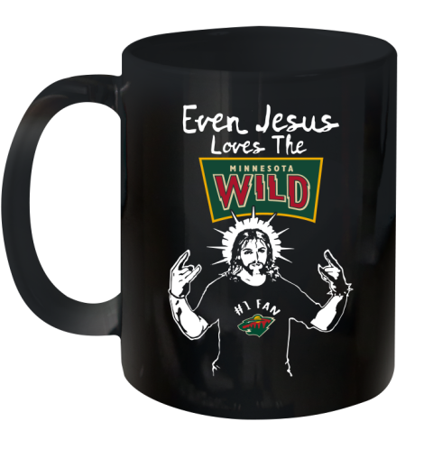 Minnesota Wild NHL Hockey Even Jesus Loves The Wild Shirt Ceramic Mug 11oz