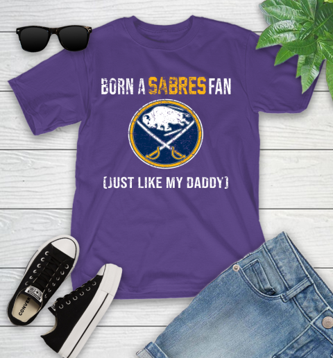 NHL Buffalo Sabres Hockey Loyal Fan Just Like My Daddy Shirt Youth T-Shirt 3