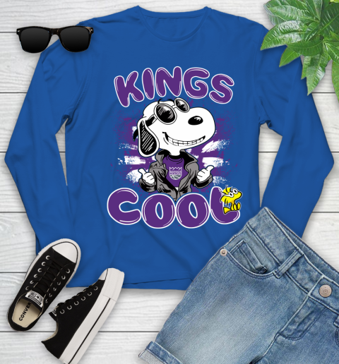 NBA Basketball Sacramento Kings Cool Snoopy Shirt Youth Long Sleeve 9